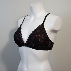 Black and Red Lace Bralette